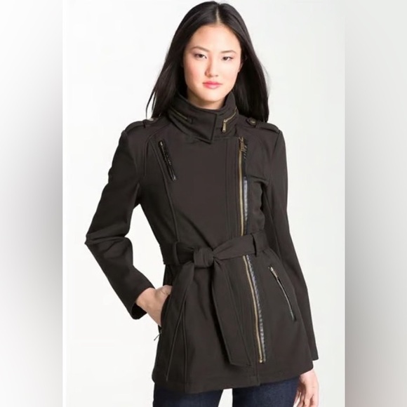 Michael Kors Jackets & Blazers - Michael Kors 
Black Jacket/Gold Details
Military Style 
Asymmetrical Zip
Size S